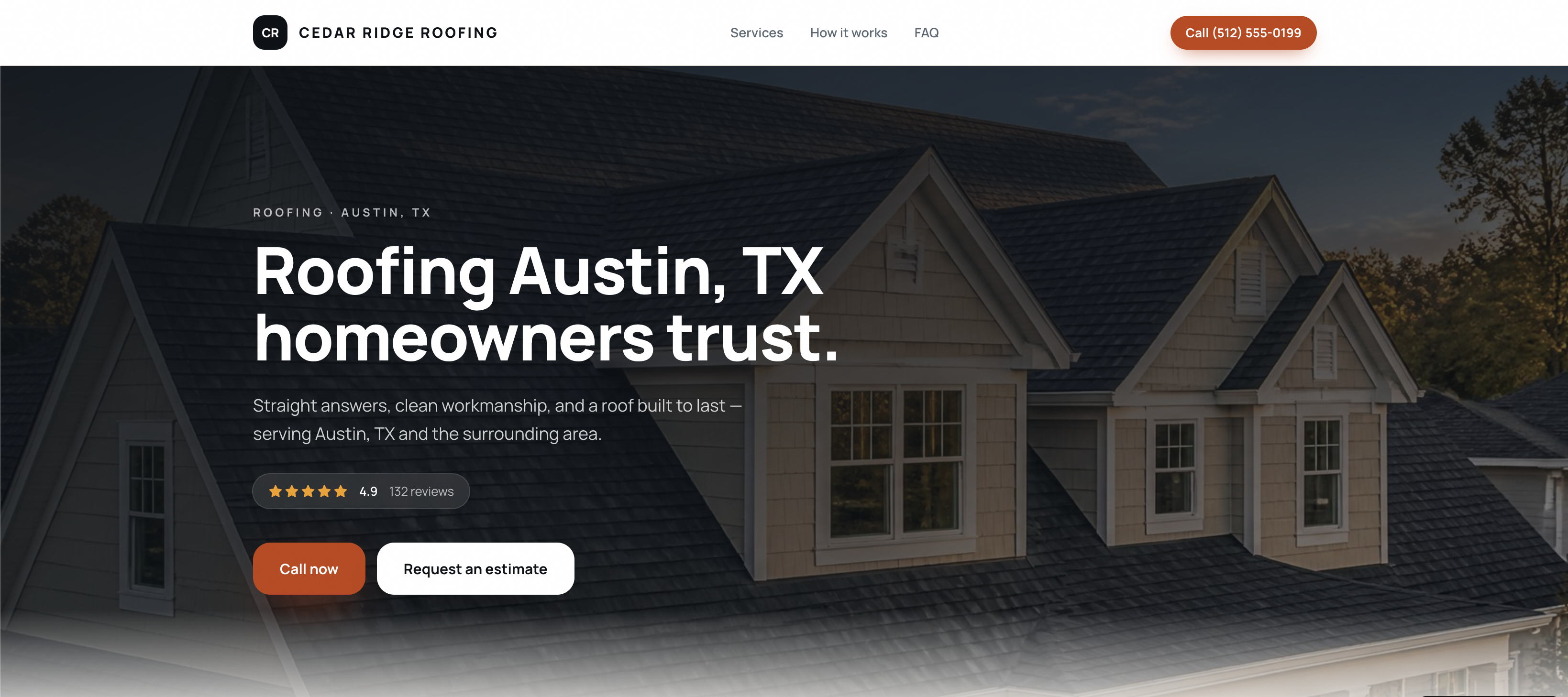 Cedar Ridge Roofing Website