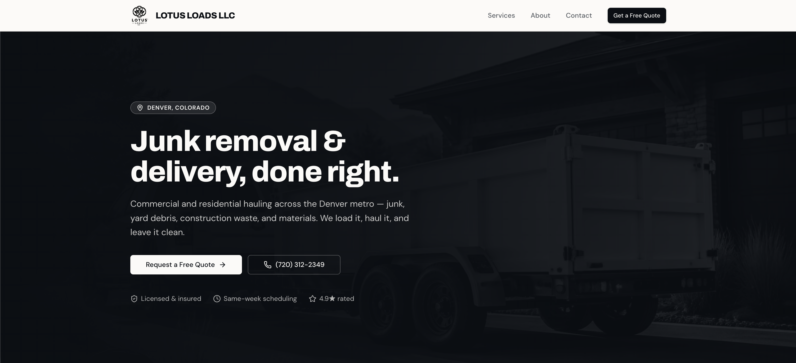 Lotus Loads LLC Website